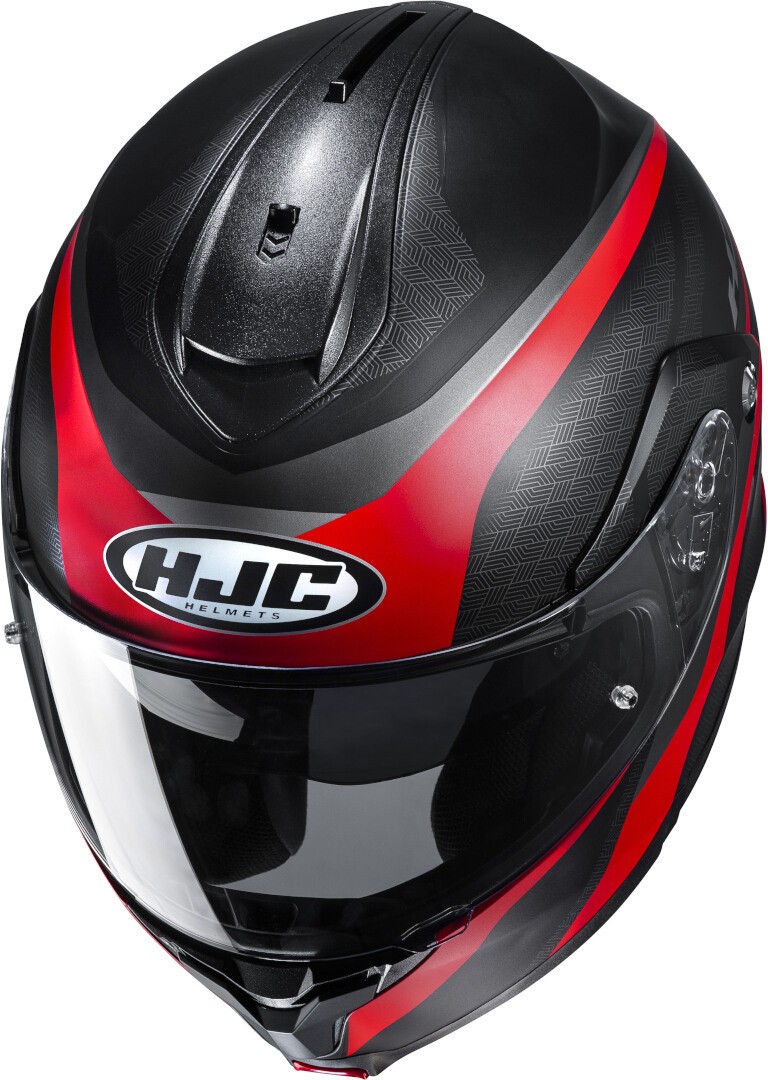 Casco modulare apribile Hjc C91 Taly nero opaco red mat black red flip up helmet casque
