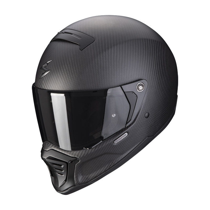 Casco integrale moto fibra Scorpion exo-HX1 Carbon SE nero opaco black matt fiber helmet casque