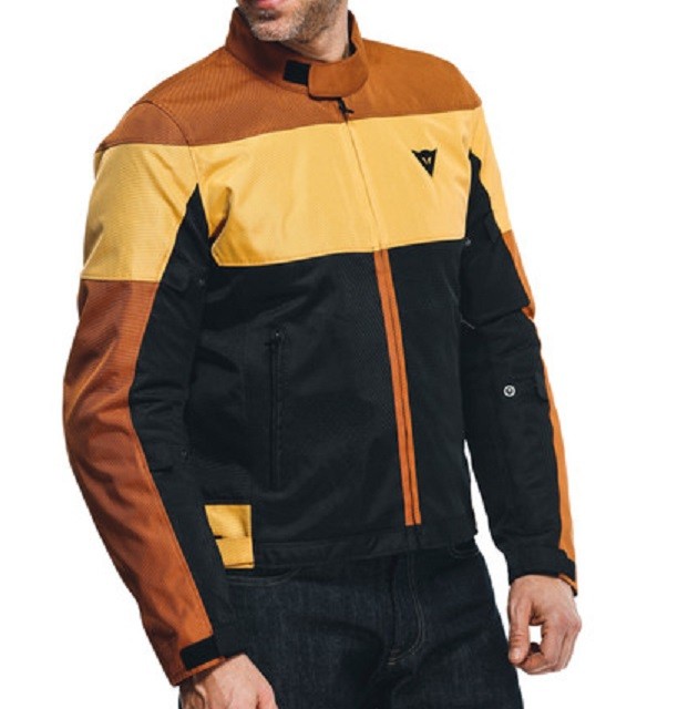 Giacca moto Dainese Elettrica Air Tex nero marrone giallo black brown yellow jacket
