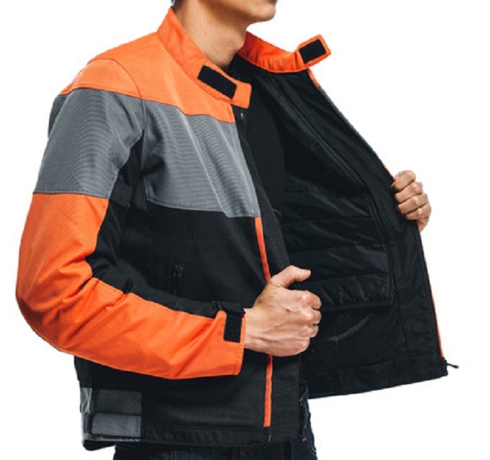 Giacca moto Dainese Elettrica Air Tex nero grigio arancione black grey orange jacket