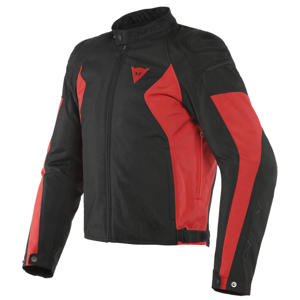 Giacca moto Dainese Mistica Tex nero rosso Black lava red jacket
