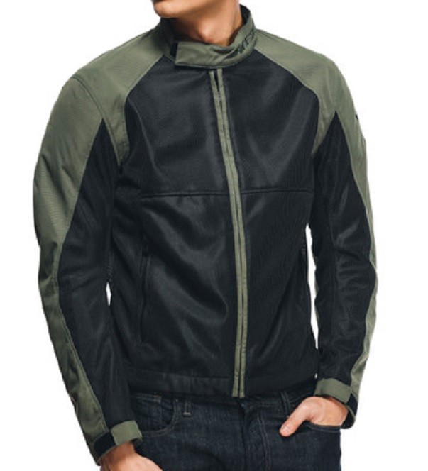 Dainese Sevilla Air Tex nero verde miliare Black grape-leaf jacket