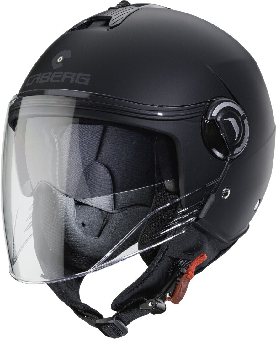 Casco jet Caberg Riviera V4 nero opaco black matt helmet casque