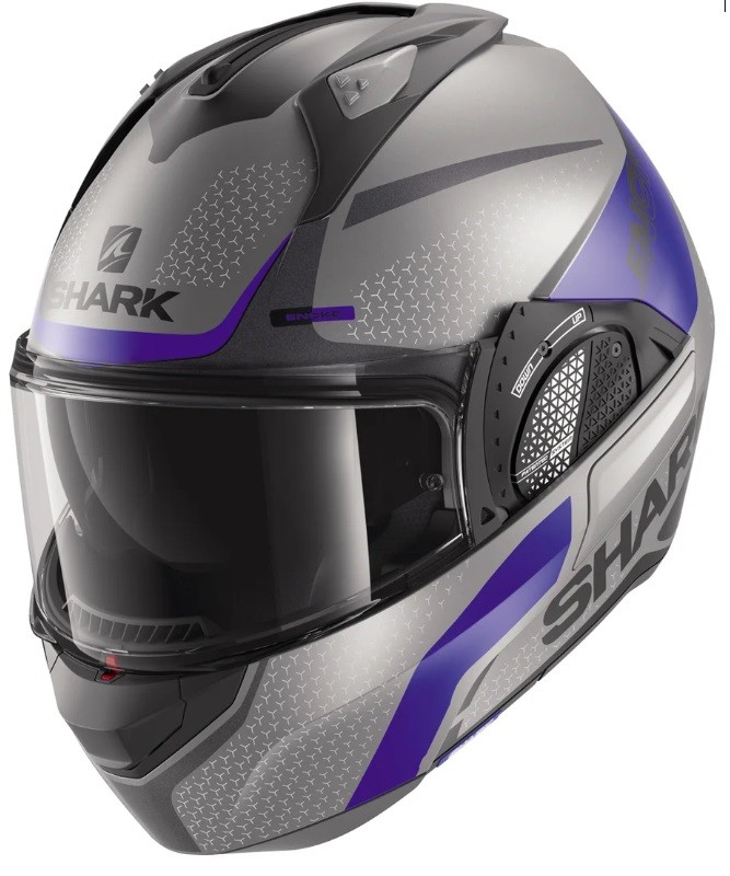 Casco Shark Evo Gt encke antracite nero blu black helmet casque