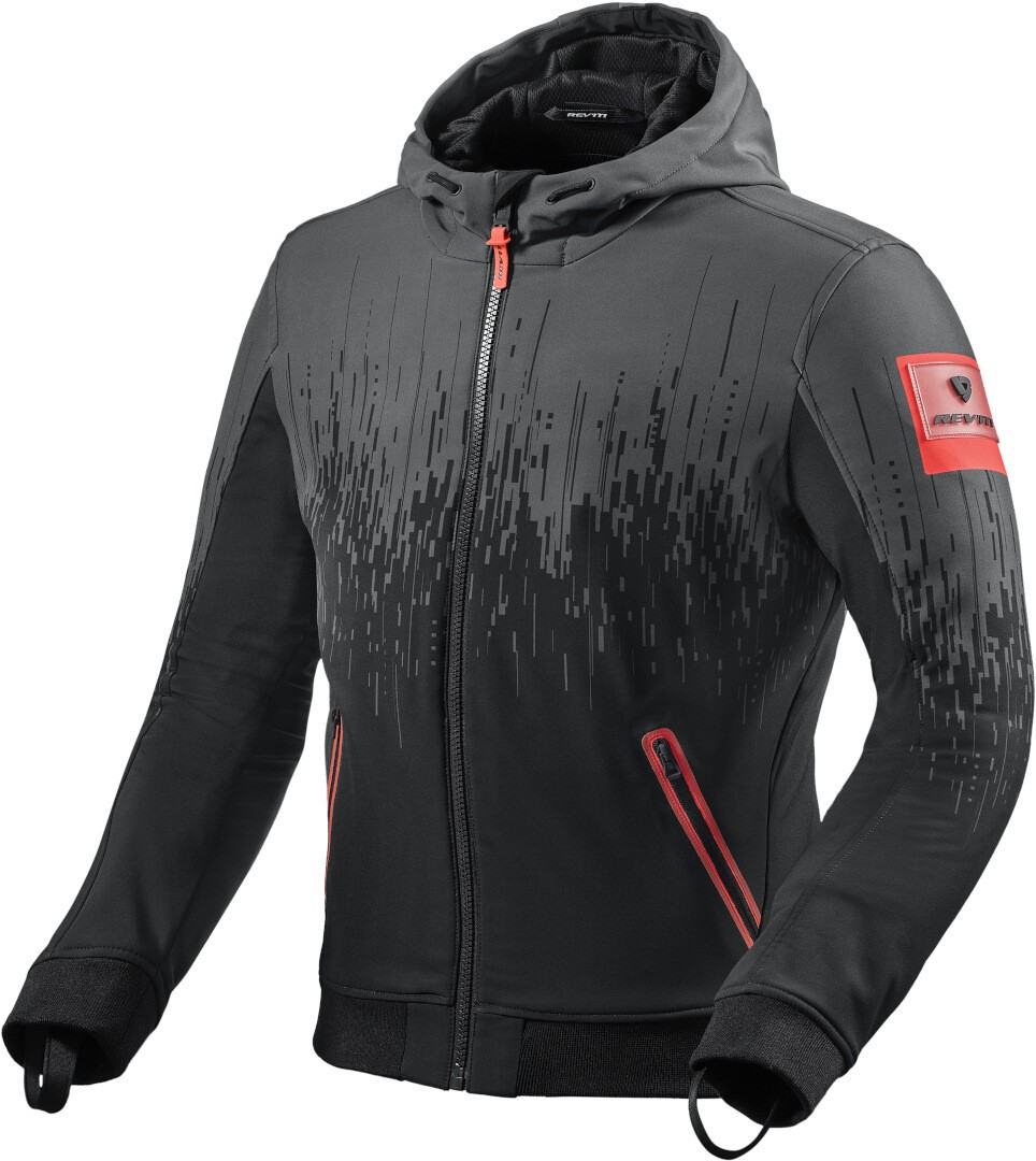 Giacca Revit Quantum 2 wb black neon red jacket