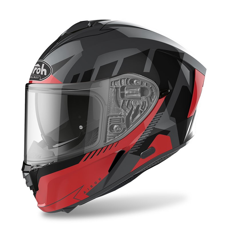 Airoh Spark Rise nero rosso black red helmet casque