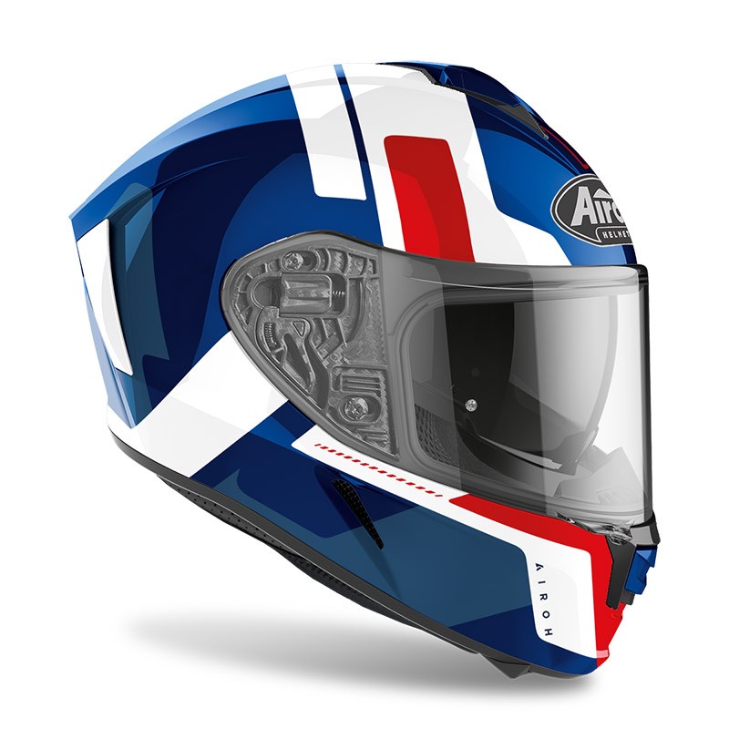 Casco integrale moto Airoh Spark Shogun bianco rosso blu red white helmet casque