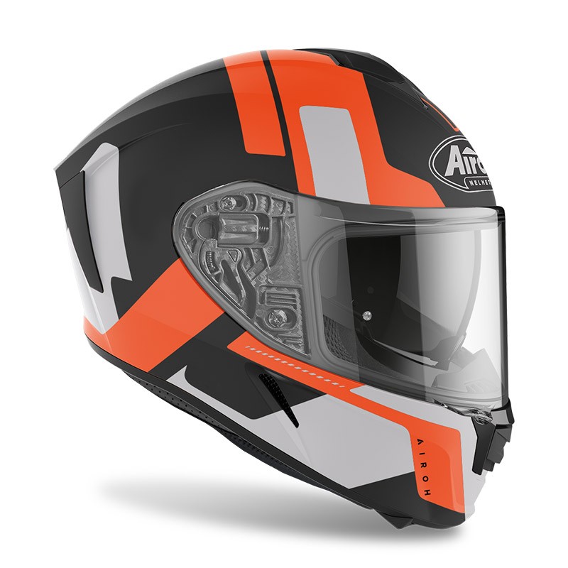 Casco integrale moto Airoh Spark Shogun arancione opaco orange matt helmet casque