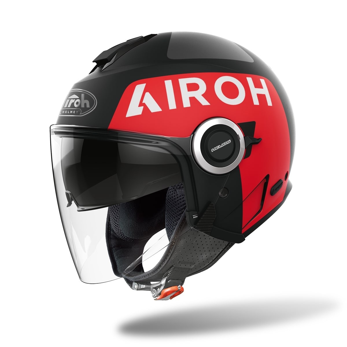 Airoh Helios UP nero opaco rosso black matt red helmet casque