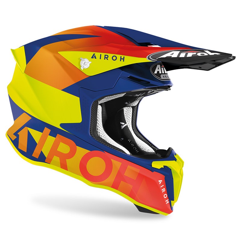 Casco moto cross Airoh Twist 2.0 Lift azure matt opaco enduro motard off road helmet casque