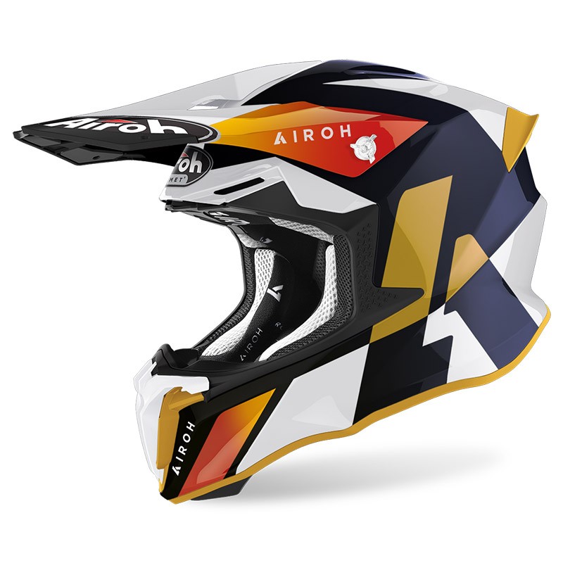 Airoh Twist 2.0 Lift bianco white gloss enduro motard off road helmet casque