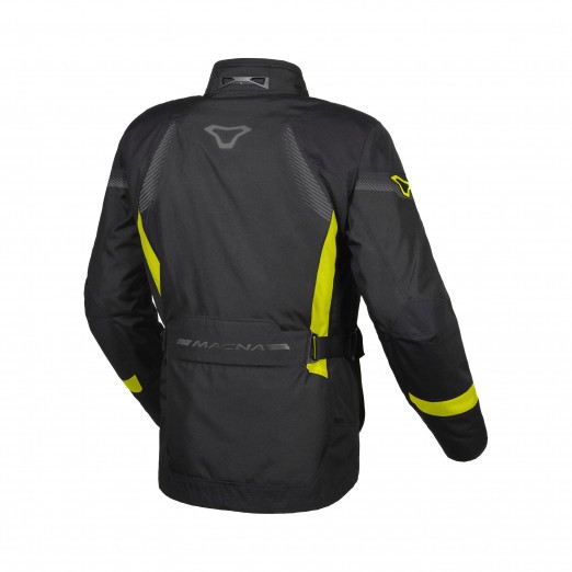 Giacca moto touring Macna Rancher nero giallo black yellow jacket