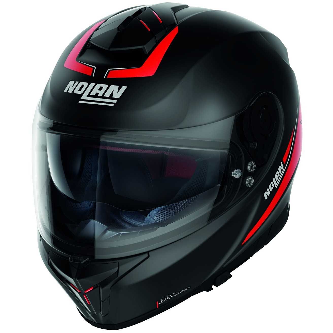 Casco integrale Nolan N80.8 Staple flat black red helmet casque