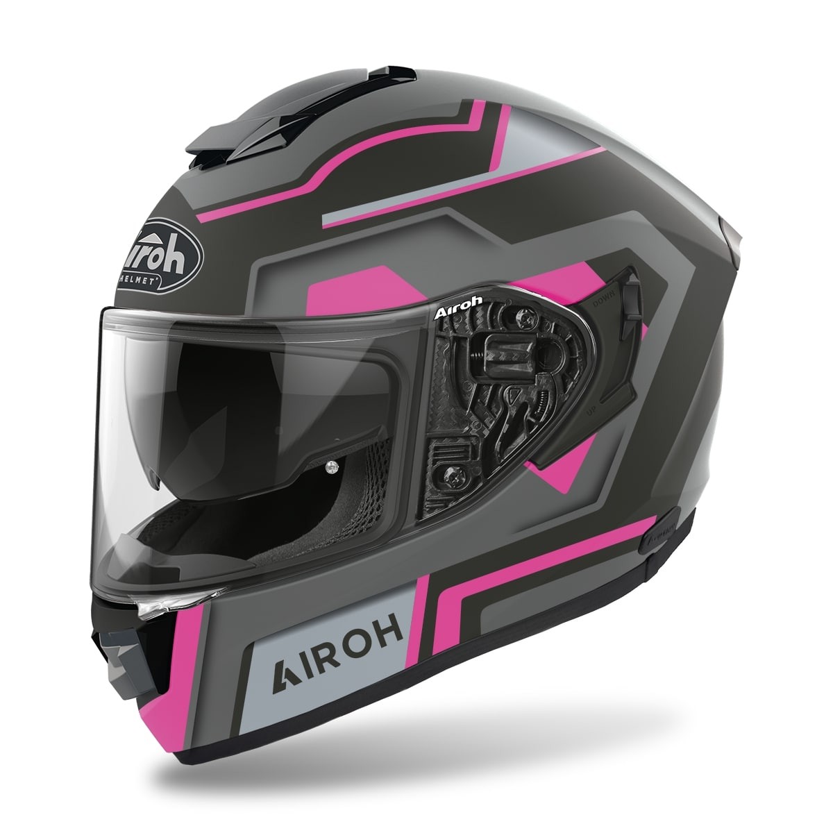 Casco integrale donna fibra moto Airoh St 501 Square nero fucsia black lady helmet casque