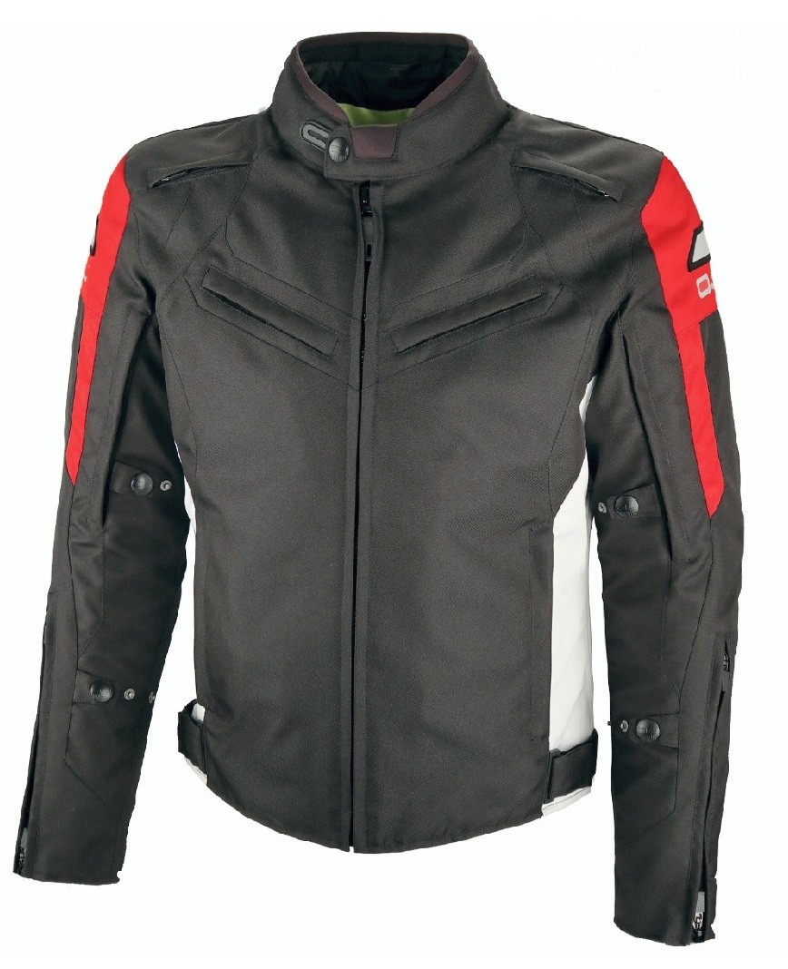 Giacca uomo moto Oj Mood man black white red jacket