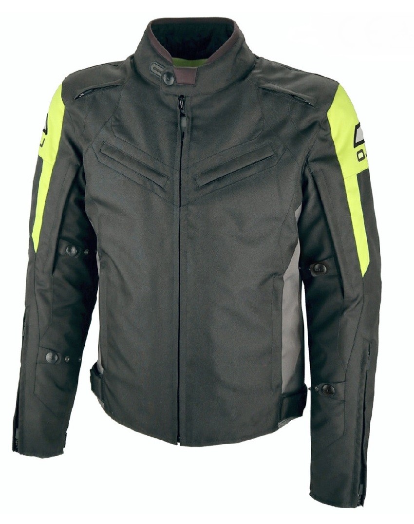 Giacca uomo moto Oj Mood man black yellow jacket