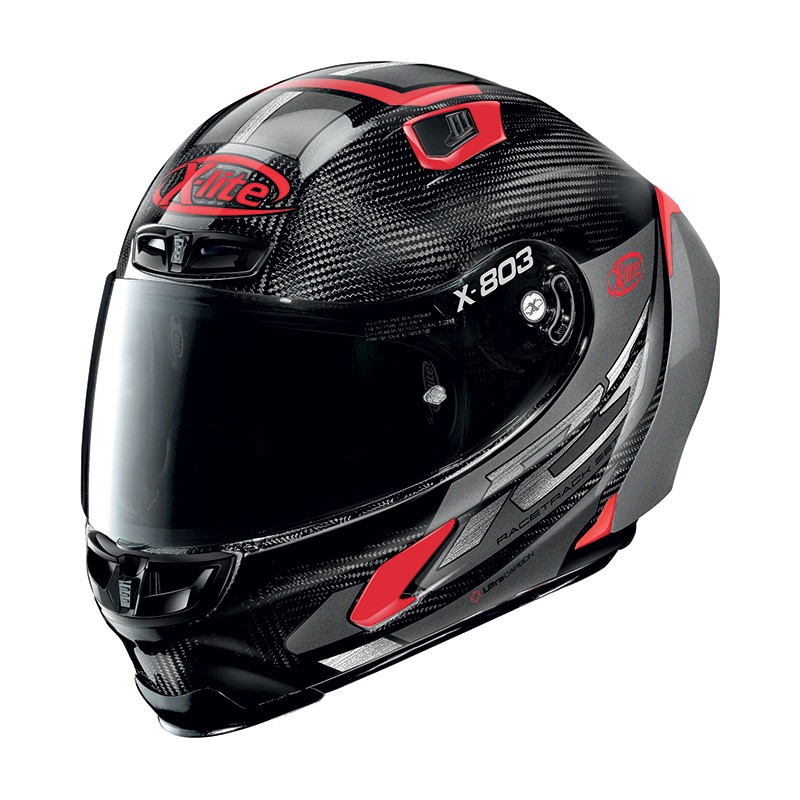 Casco integrale X-lite X-803 RS Ultra Carbon Skywarp red helmet casque