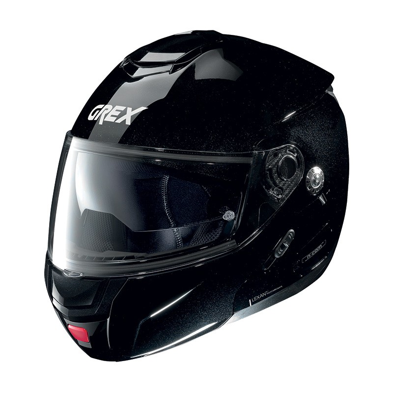 Casco modulare Grex G9.2 Offset nero lucido metal black apribile moto flip up helmet casque
