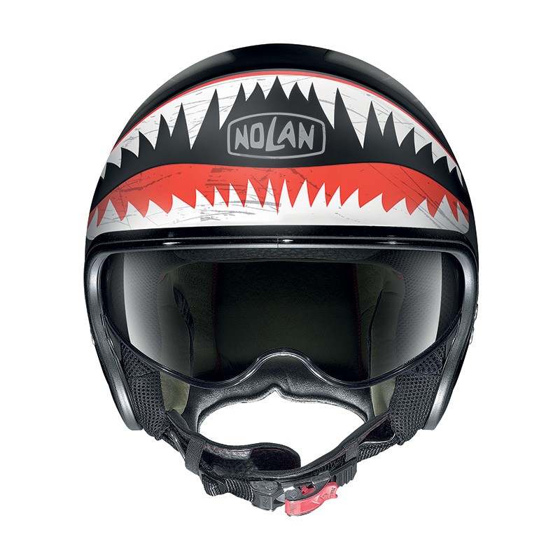 Casco jet Nolan N21 Skydweller nero opaco grigio flat black grey Ncom helmet casque