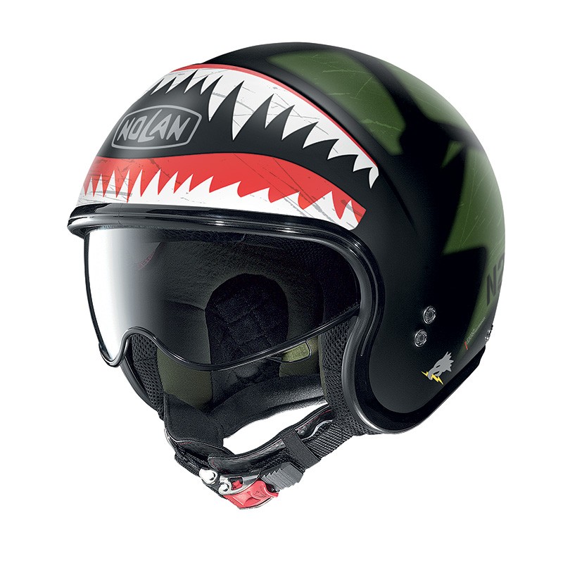 Casco Nolan N21 Skydweller flat black green helmet casque