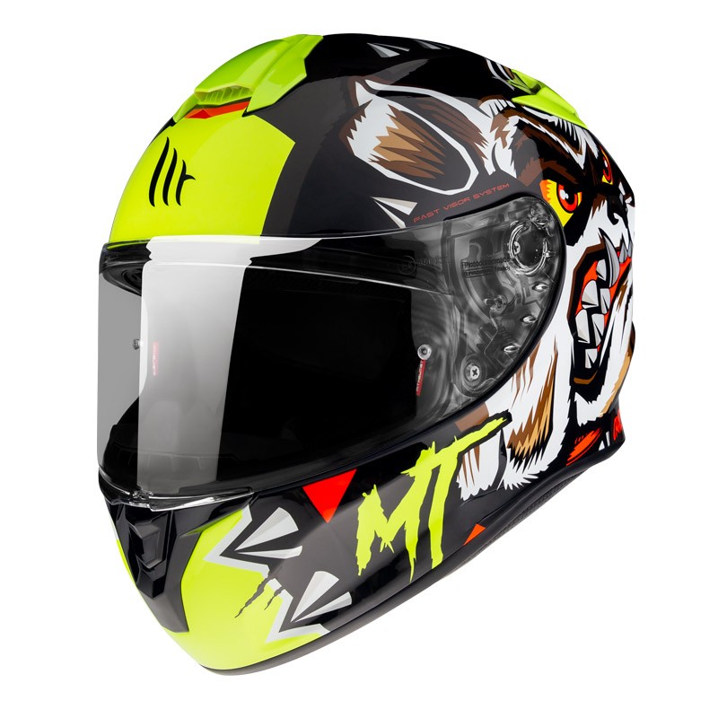 Casco integrale MT Helmets Targo Crazy Dog G3 yellow