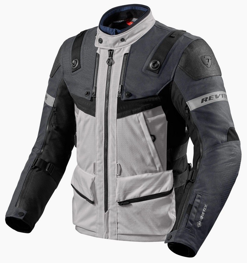 Giacca moto touring Rev'it Defender 3 gtx grigio nero silver black goretex jacket