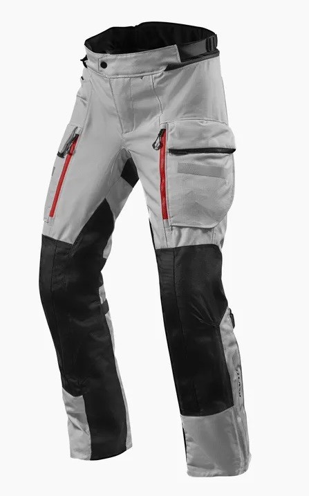 Pantaloni tre strati moto touring Rev'it Sand 4 argento nero silver black trouser pant