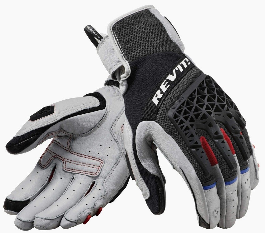 Guanti estivi Revit Sand 4 grigio chiaro nero light grey black gloves