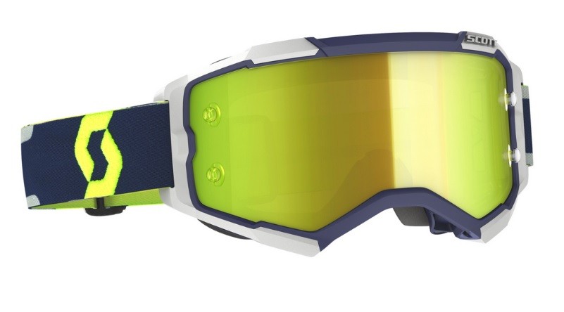 Maschera Cross Goggle Scott Fury blue grey yellow chrome