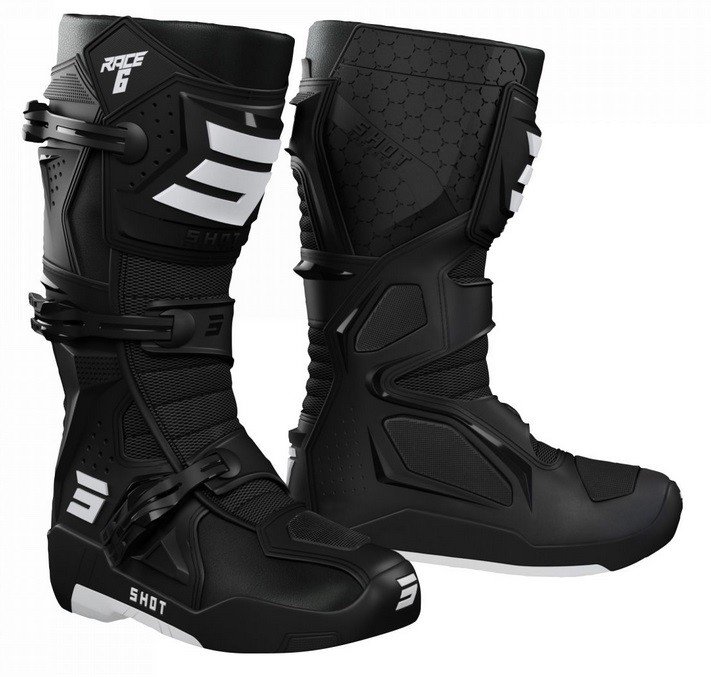 Stivali moto cross Shot Race 6 nero black enduro motard off road boots bottes