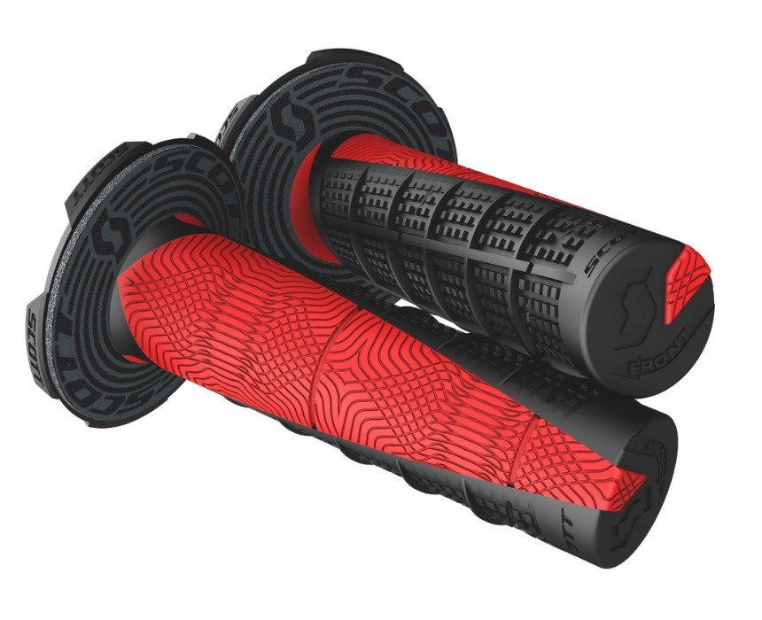 Manopole cross SCOTT Deuce + donut black red handgrip