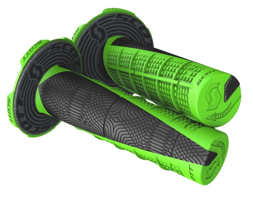 Manopole cross SCOTT Deuce + donut black neon green handgrip