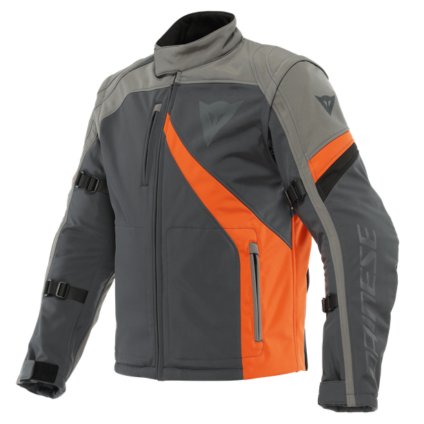 Giacca moto enduro Dainese Ranch Tex grigio arancione Ebony Charcoal-Gray Flame-Orange jacket