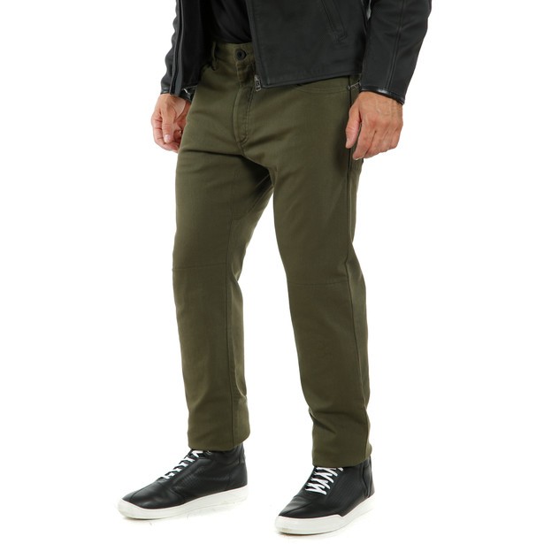 Jeans pantalone moto Dainese Classic regular Tex verde olive green trouser pants