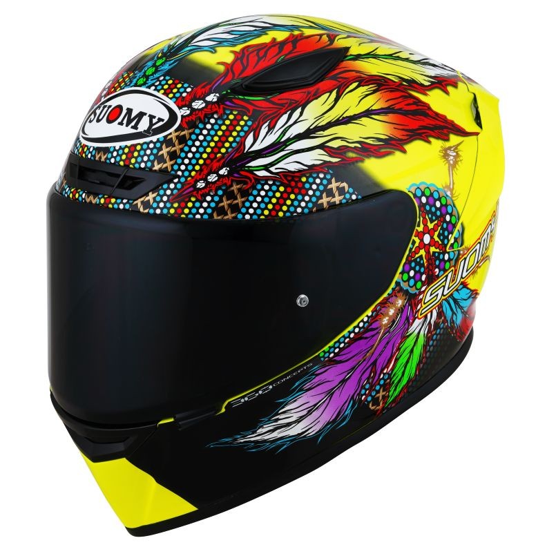 Casco integrale Suomy Track-1 CHIEFTAIN MULTI YELLOW helmet casque
