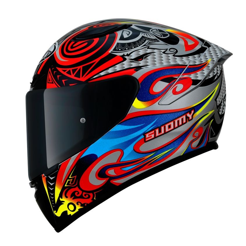 Casco integrale fibra moto Suomy Track-1 FLYING helmet casque