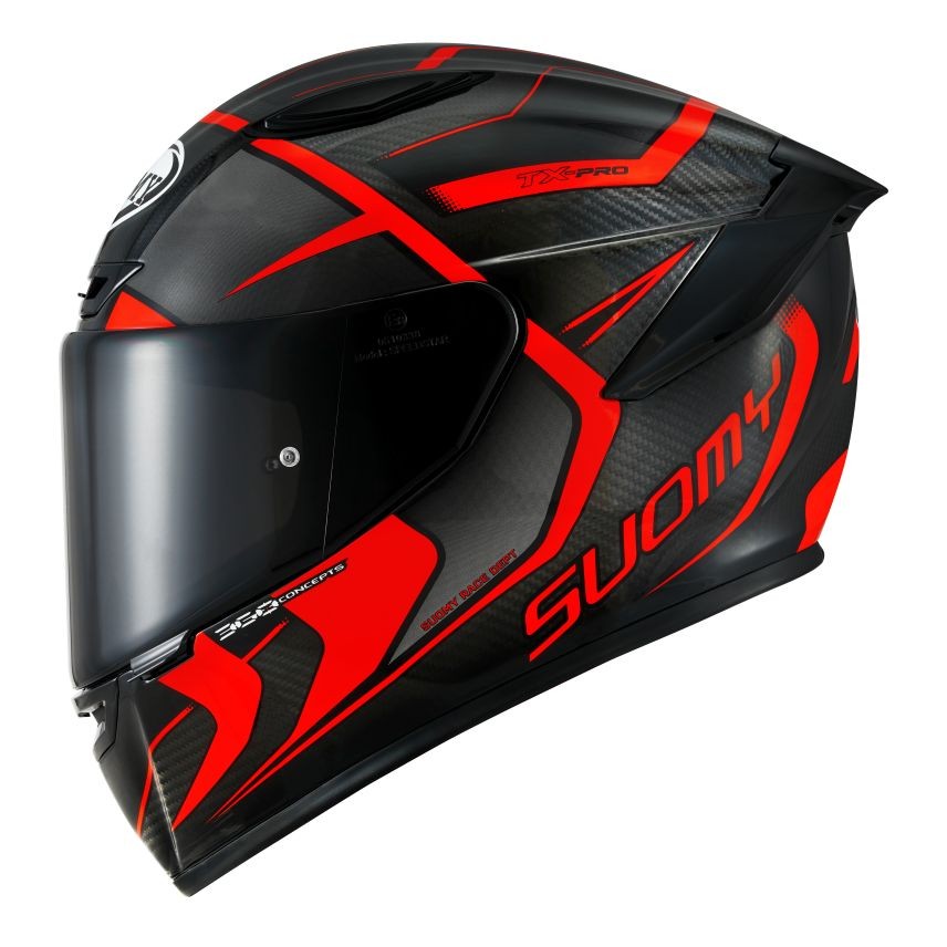 Casco Suomy TX-PRO Carbon ADVANCE Rosso RED FLUO helmet casque
