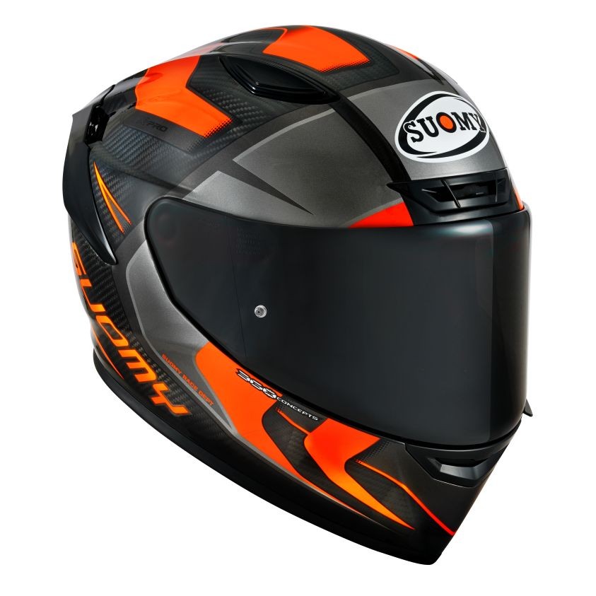 Casco integrale Suomy TX-PRO Carbon ADVANCE arancione orange FLUO helmet casque