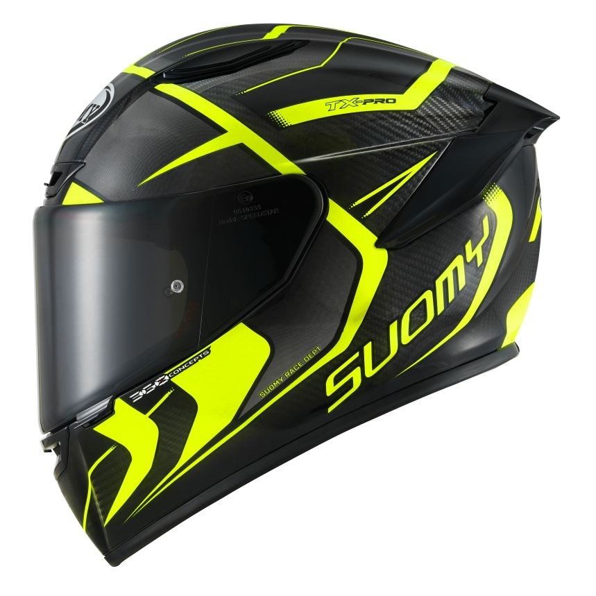 Casco Suomy TX-PRO Carbon ADVANCE giallo yellow FLUO helmet casque