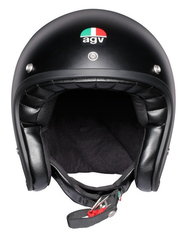 Casco fibra vintage Agv Legends X70 nero opaco black mat fiber Helmet casque