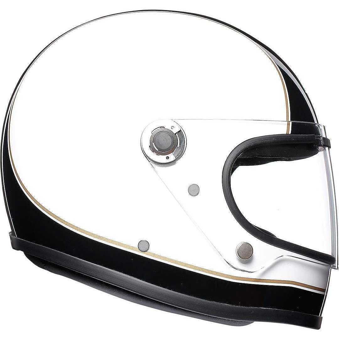 Casco integrale fibra vintage Agv X3000 Super Agv nero bianco black white cafe racer fiber Helmet casque