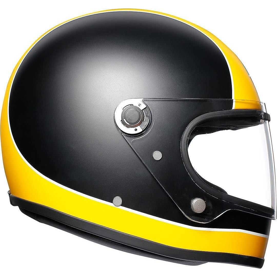 Casco vintage Agv X3000 Super Agv nero opaco giallo black mat yellow cafe racer fiber Helmet casque