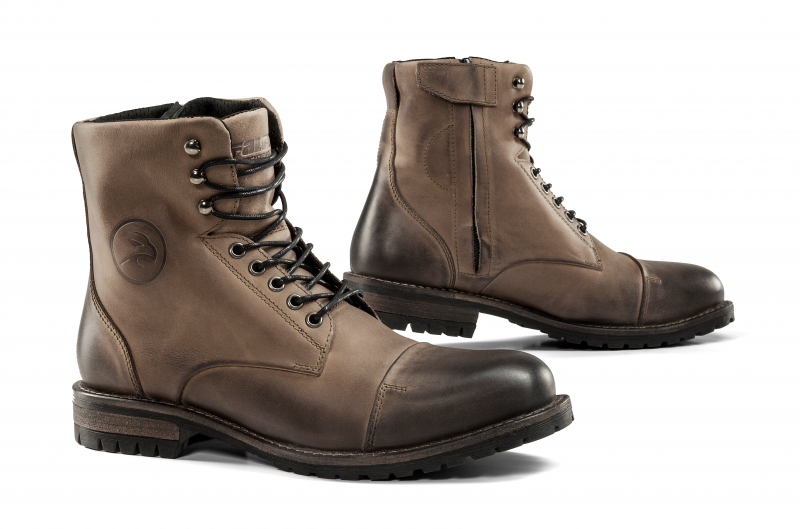 Scarpe moto vintage Falco Gordon verde army green heritage scrambler cafe racer shoes