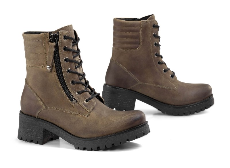 Scarpe moto donna Falco Misty lady verde army green woman shoes