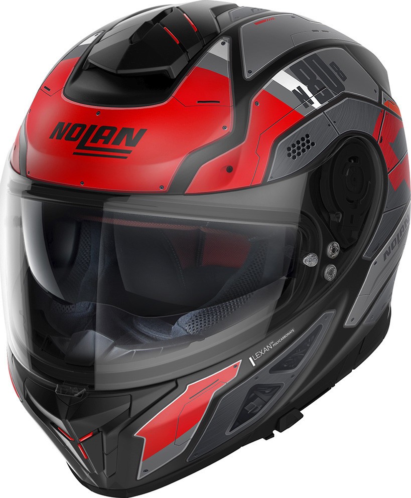 Casco integrale Nolan N80.8 Starscream flat black red 33 helmet casque