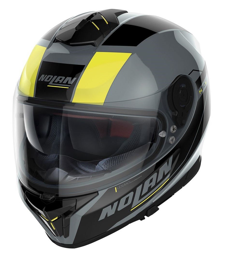 Casco integrale Nolan N80.8 Mandrake flat lava grey yellow helmet casque