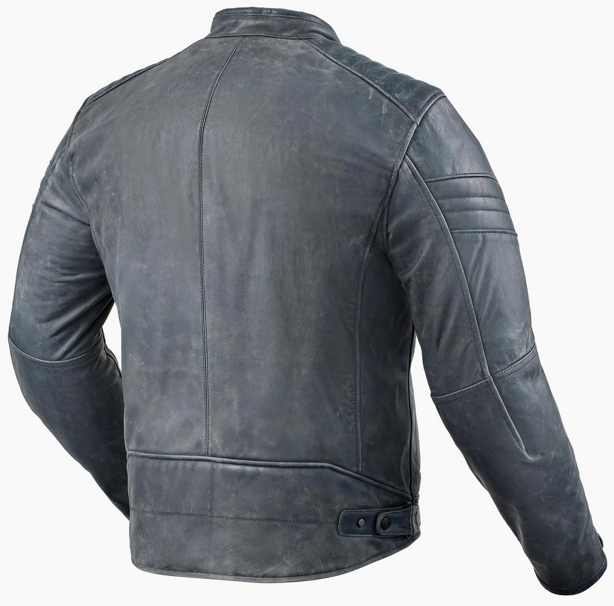 Giacca pelle moto Rev’it Restless blu leather jacket