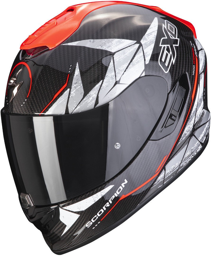 Casco Scorpion Exo 1400 Carbon Aranea rosso red helmet casque