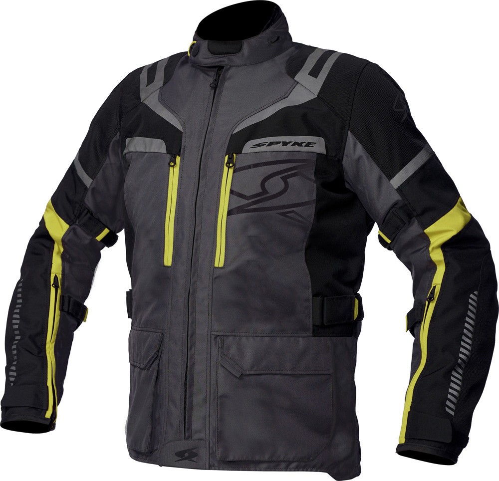 Giacca moto touring Spyke Meridian Dry Tecno grigio giallo grey yellow jacket