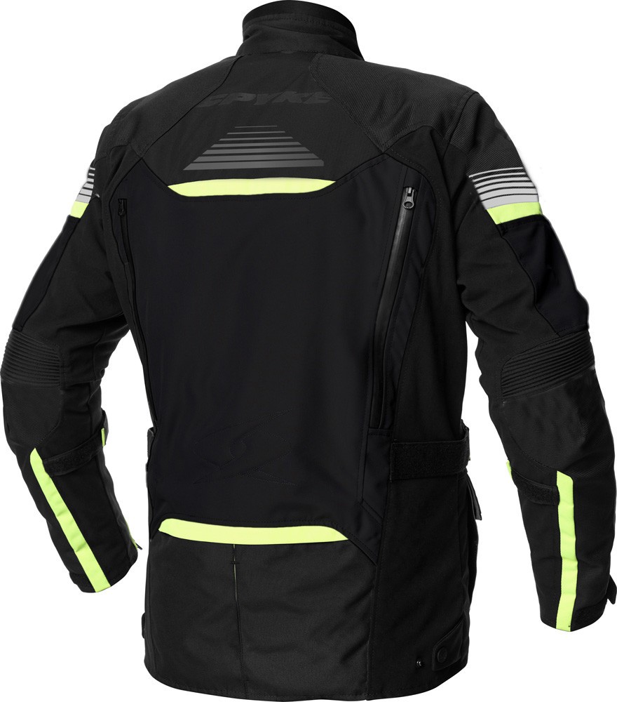 Giacca moto touring Spyke Equator Dry Tecno nero grigio giallo grey black yellow triplo strato 3 layers jacket